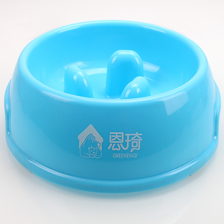 Wholesale Dog Slow Feeder Blue Personalised Puppy Food Bowls 